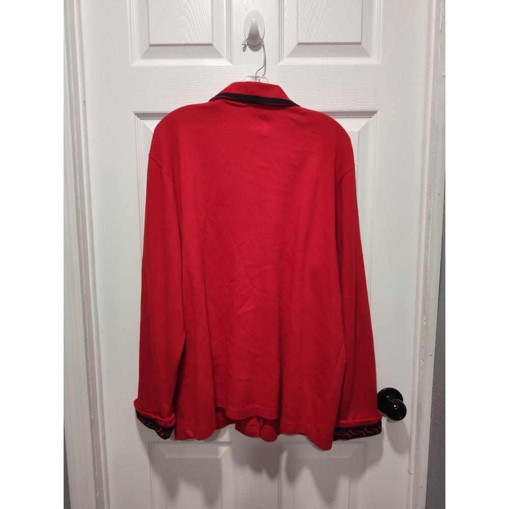 Talbots Women's Cotton Red Blazer Jacket‎ Cardigan Coat Button Pockets, Sz Large - Picture 2 of 10
